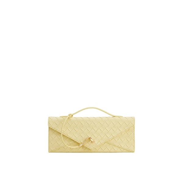 JW PEI Celeste Woven Textured Envelope Top Handle Bag in Yellow