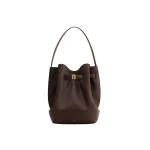 JW PEI Clara Lock Accent Bucket Shoulder Bag in Mocha Brown
