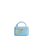 JW PEI Cleo Artificial Crystal Box Shape Top Handle Bag in Blue