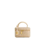 JW PEI Cleo Artificial Crystal Box Shape Top Handle Bag in Champagne