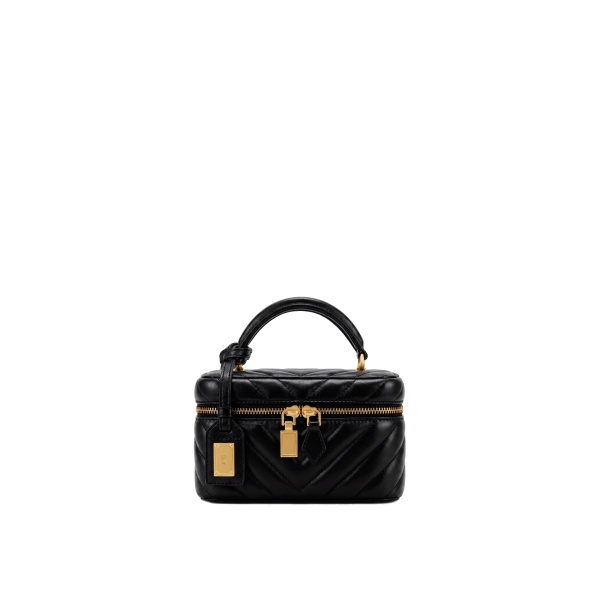JW PEI Cleo Box Shape Top Handle Bag in Charcoal Black