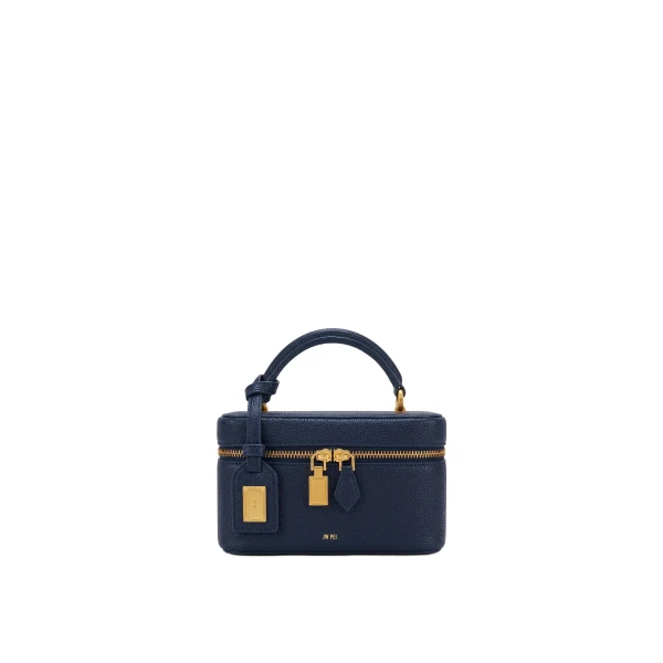 JW PEI Cleo Box Shape Top Handle Bag in Navy Blue