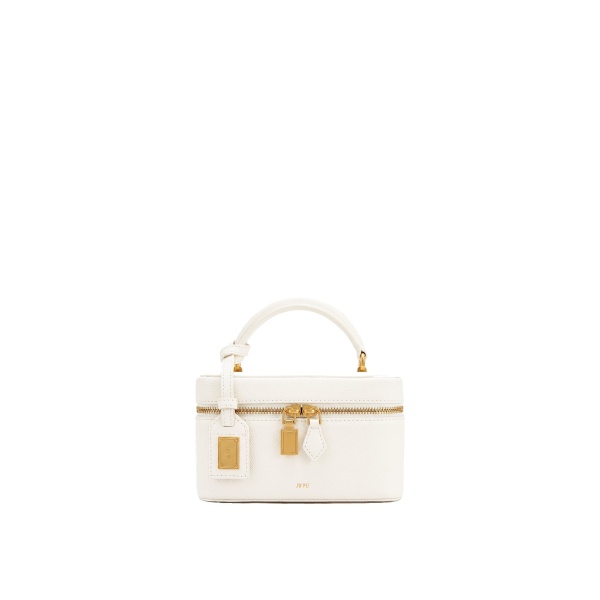 JW PEI Cleo Box Shape Top Handle Bag in Off-white