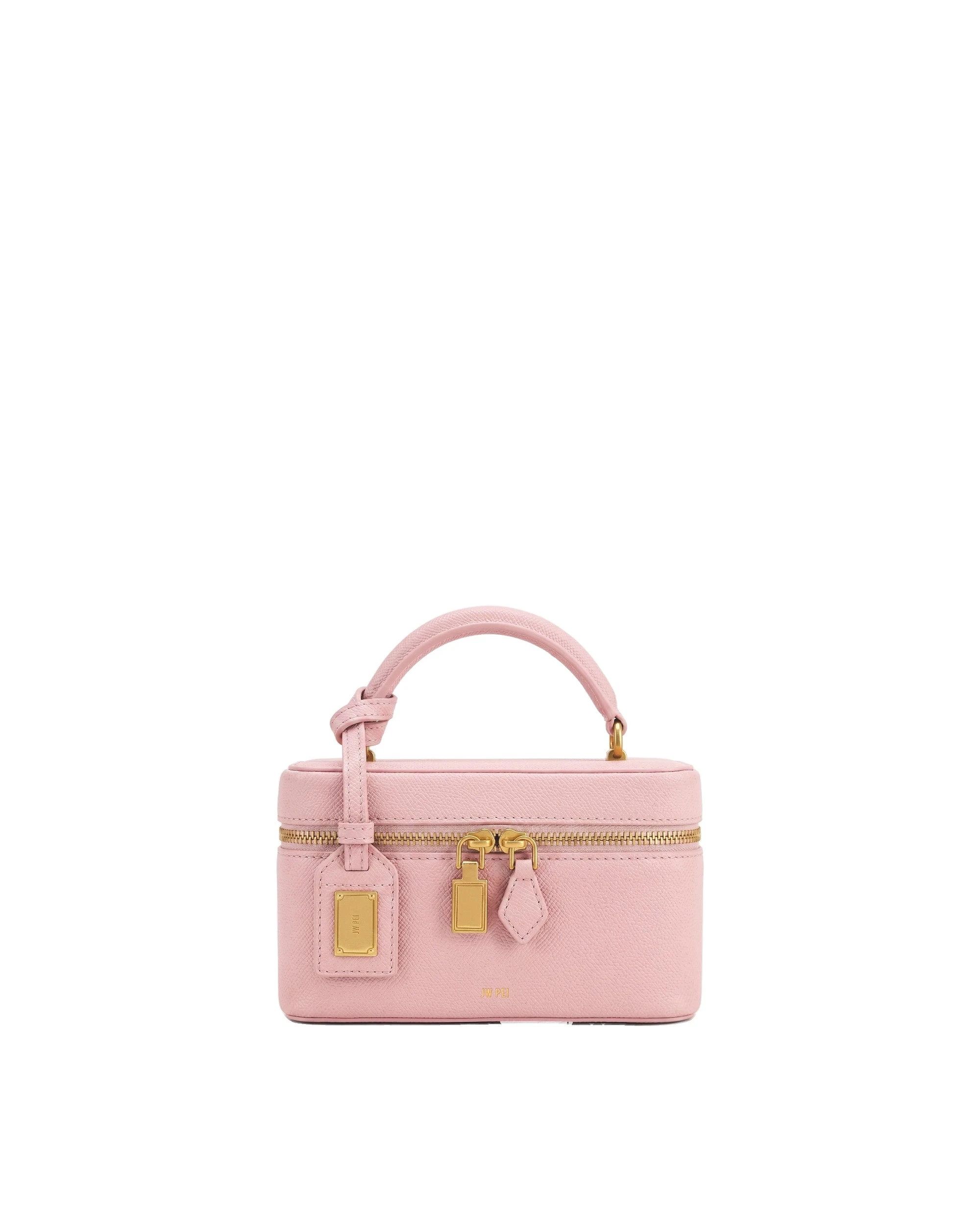 JW PEI Cleo Box Shape Top Handle Bag in Pink | Totes & Top-Handle Bags | Luxury Shoes JW PEI Cleo Box Shape Top Handle Bag in Pink