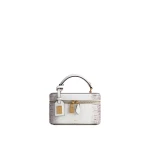 JW PEI Cleo Box Shape Top Handle Bag in White Croc