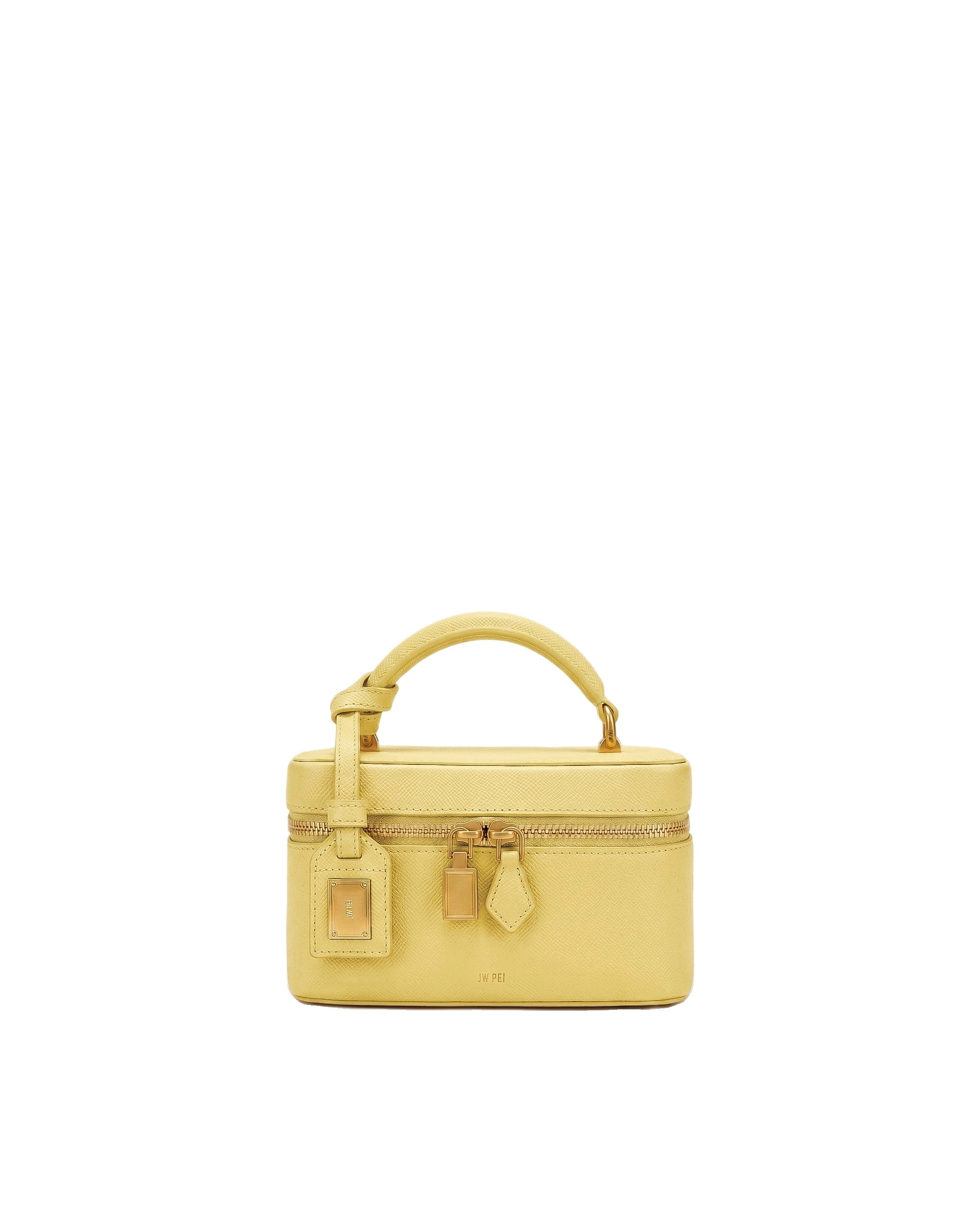 JW PEI Cleo Box Shape Top Handle Bag in Yellow | Totes & Top-Handle Bags | Luxury Shoes JW PEI Cleo Box Shape Top Handle Bag in Yellow