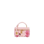 JW PEI Cleo Embroidered Box Shape Top Handle Bag in Sakura Pink