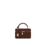 JW PEI Cleo Faux Suede Box Shape Top Handle Bag in Chocolate Brown