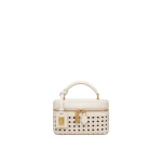 JW PEI Cleo Woven Box Shape Top Handle Bag in Warm White