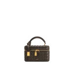 JW PEI Cleo Woven Texture Box Shape Top Handle Bag in Dark Brown