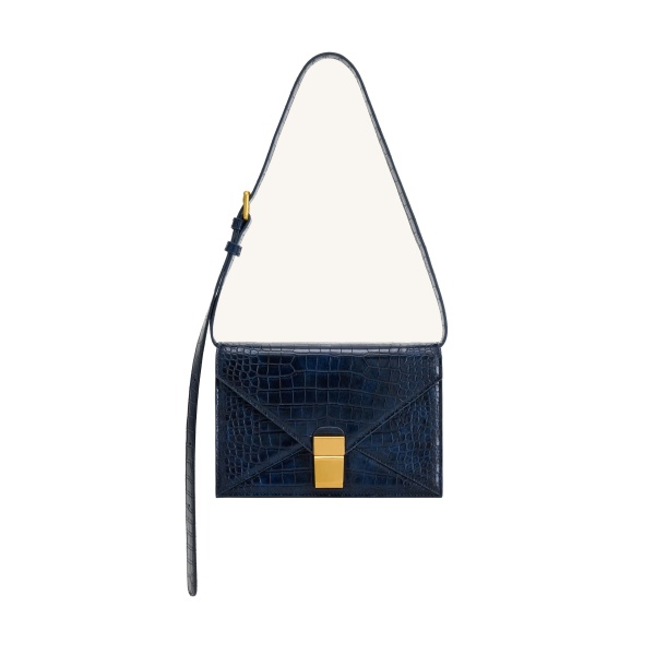 JW PEI Clio Envelope Crossbody Bag in Navy Croc