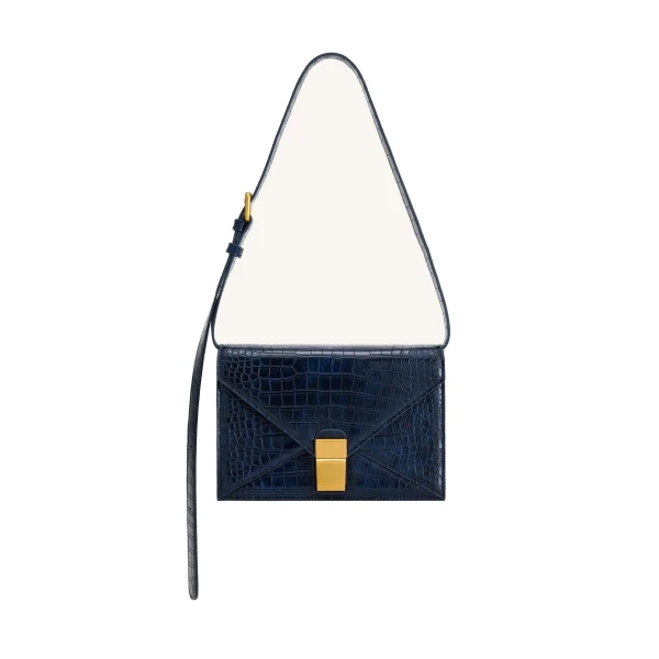 JW PEI Clio Envelope Crossbody Bag in Navy Croc