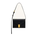 JW PEI Clio Woven Textured Envelope Crossbody Bag in Black