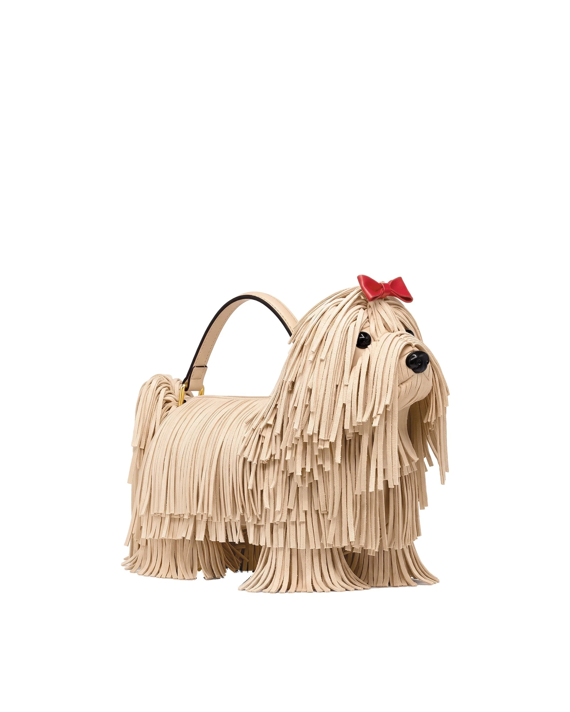 JW PEI Coco Shaggy Dog Shaped Handle Bag in Apricot | Shoulder & Crossbody Bags | Luxury Shoes JW PEI Coco Shaggy Dog Shaped Handle Bag in Apricot