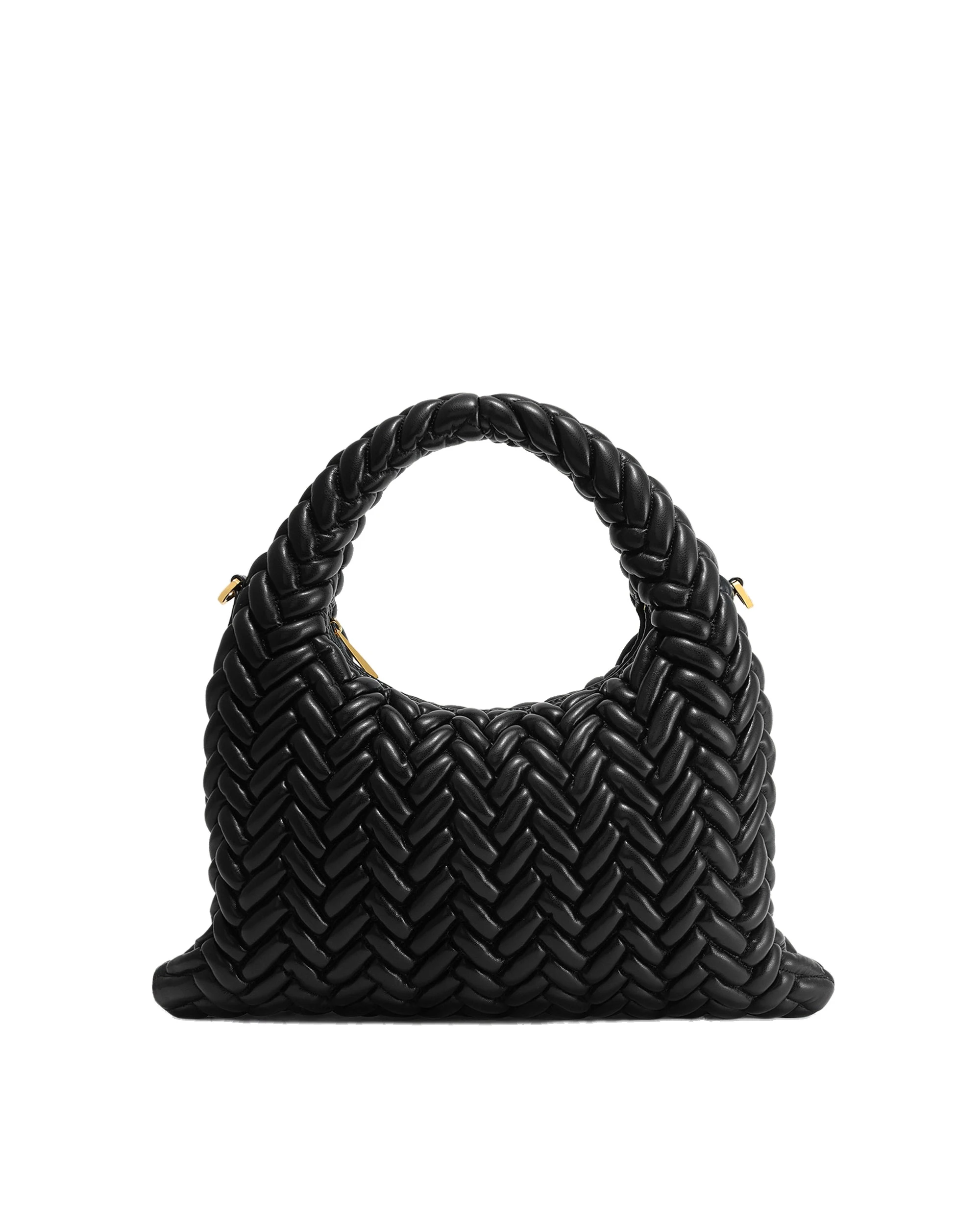 JW PEI Cora Quilting Handle Bag in Black | Shoulder & Crossbody Bags | Luxury Shoes JW PEI Cora Quilting Handle Bag in Black