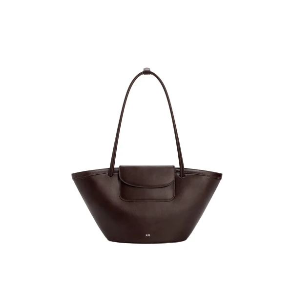 JW PEI Corinne Pocket Tote Bag in Dark Brown
