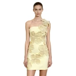 JW PEI Crochet Floral Appliqué Mini Dress