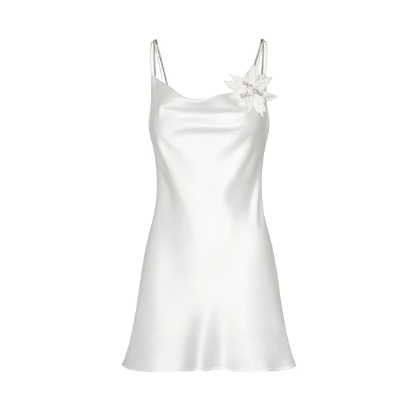 Crystal Flora Slip in White