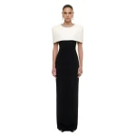JW PEI Crystal-Trim Capelet Maxi Dress
