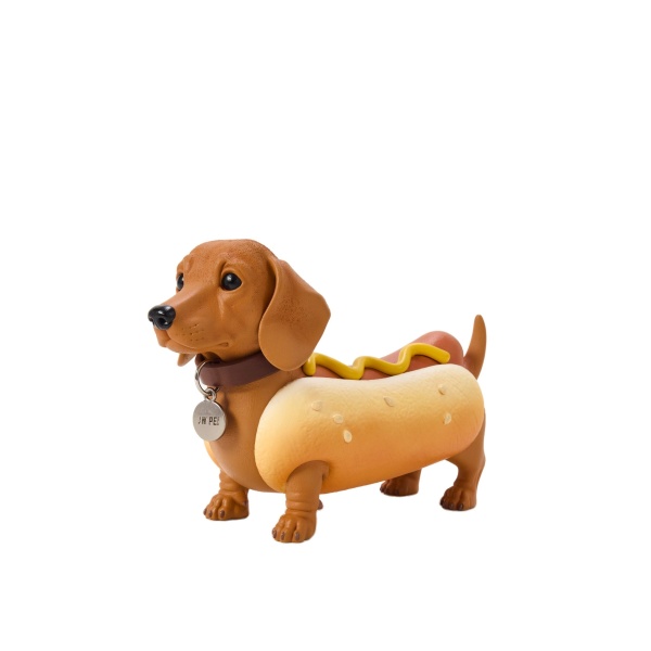 JW PEI Dachshund Hot Dog Bag in Brown/Yellow
