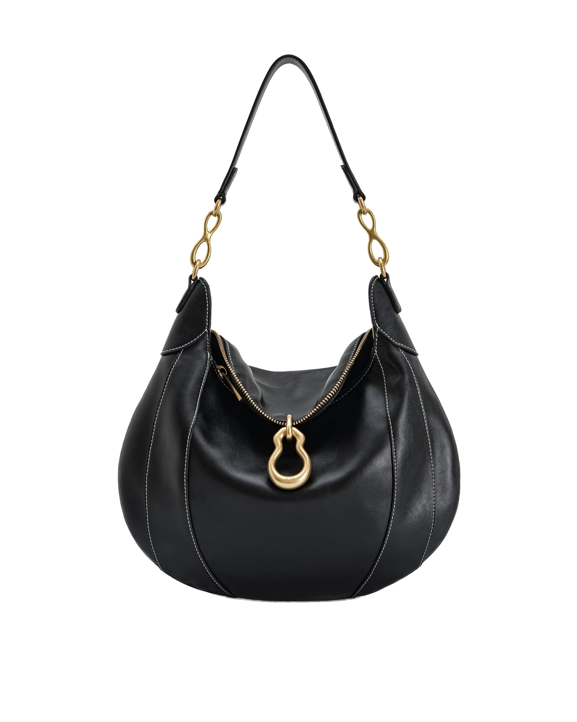 JW PEI Daria Metal Pendant Embellished Shoulder Bag in Black | Shoulder & Crossbody Bags | Luxury Shoes JW PEI Daria Metal Pendant Embellished Shoulder Bag in Black