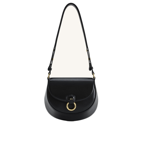 JW PEI Diana Ring Flap Saddle Bag in Black
