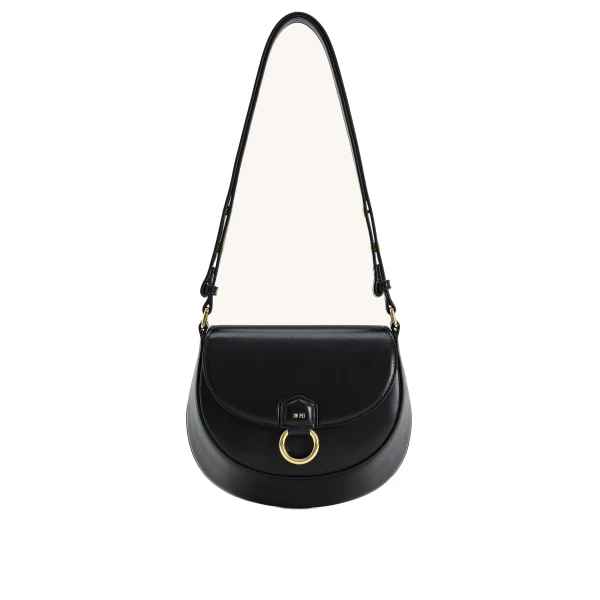 JW PEI Diana Ring Flap Saddle Bag in Black