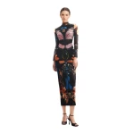 JW PEI Double-layered Mesh Sheer Butterfly and Beetle Gown