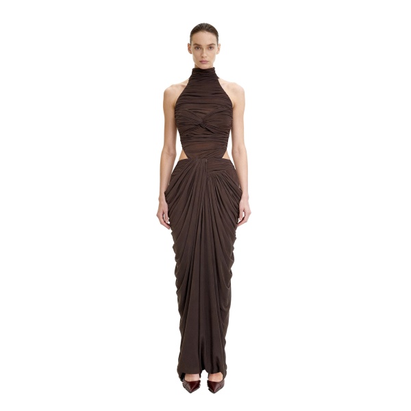 JW PEI Draped Twist-Front Maxi Skirt