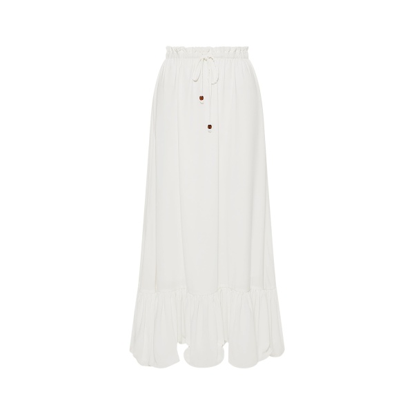 JW PEI Drawstring Chiffon Maxi Skirt