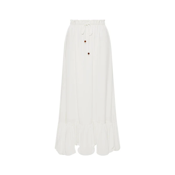 JW PEI Drawstring Chiffon Maxi Skirt