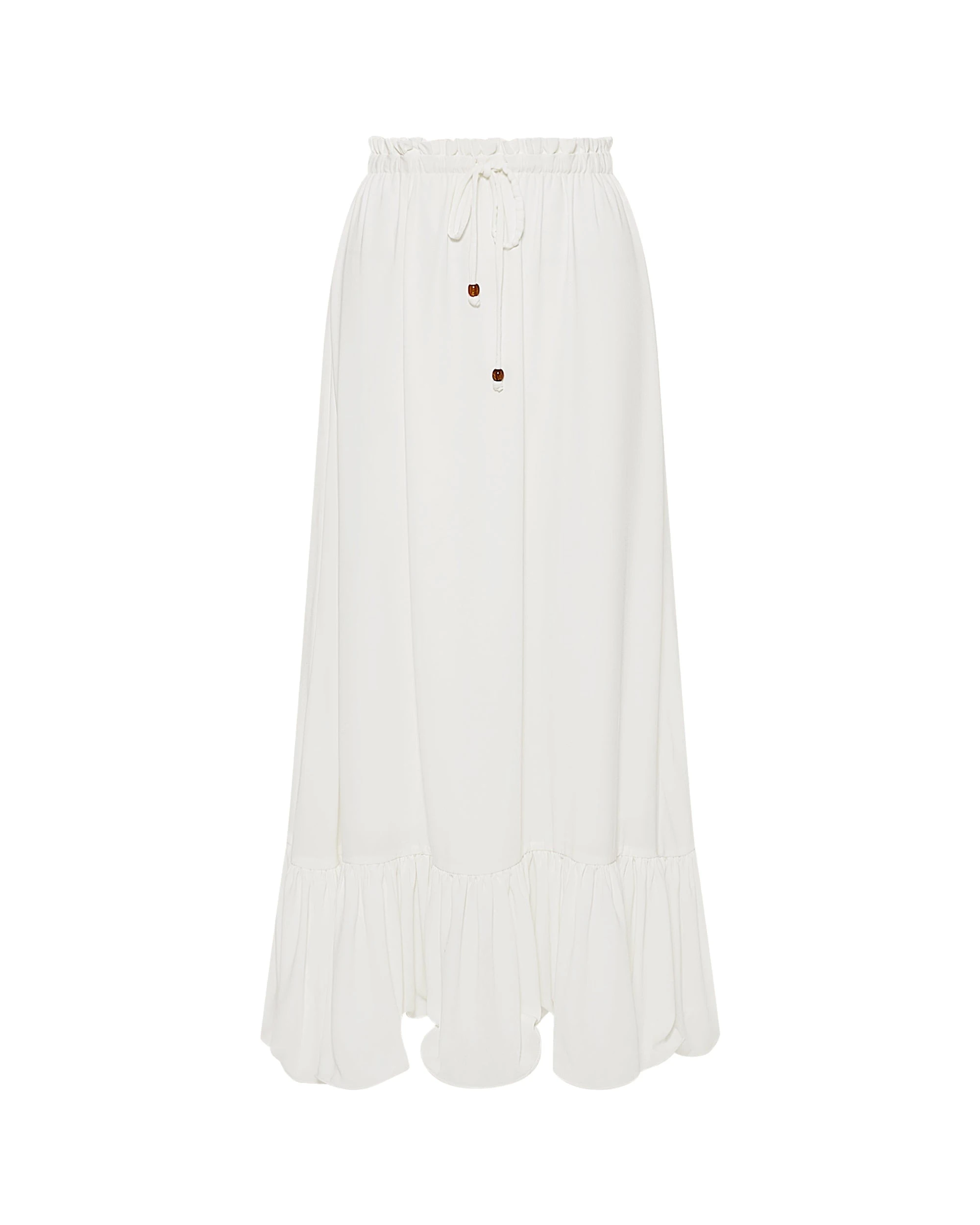 JW PEI skirt | Los Angeles Vegan Fashion Skirts | Luxury Shoes JW PEI Drawstring Chiffon Maxi Skirt