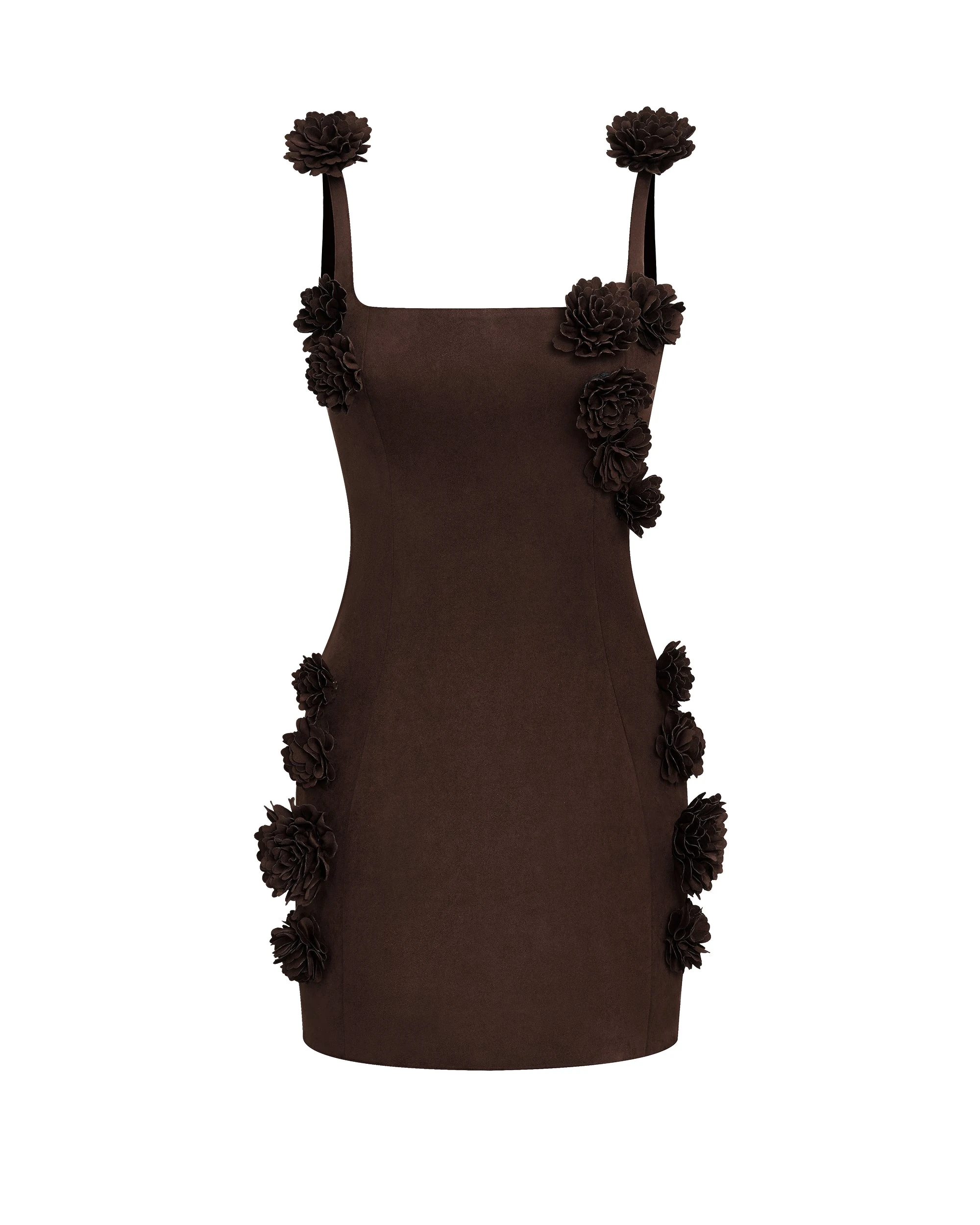 JW PEI mini dress | Los Angeles Vegan Fashion Dresses | Luxury Shoes JW PEI Elaina Rosette Applique Mini Dress