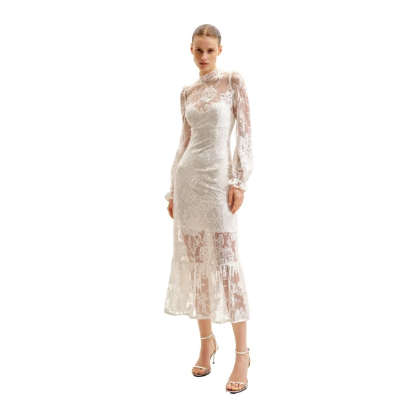 JW PEI White midi dress