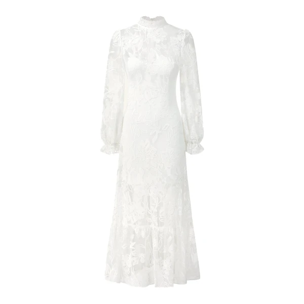 JW PEI Elegant Lace Midi Dress