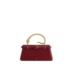 JW PEI Elena Snake Handle Top Handle Bag in Wine Red