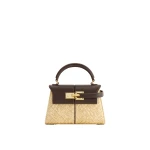 JW PEI Elise Faux Straw Handbag in Brown | Totes & Top-Handle Bags | Luxury Shoes JW PEI Elise Faux Straw Handbag in Brown