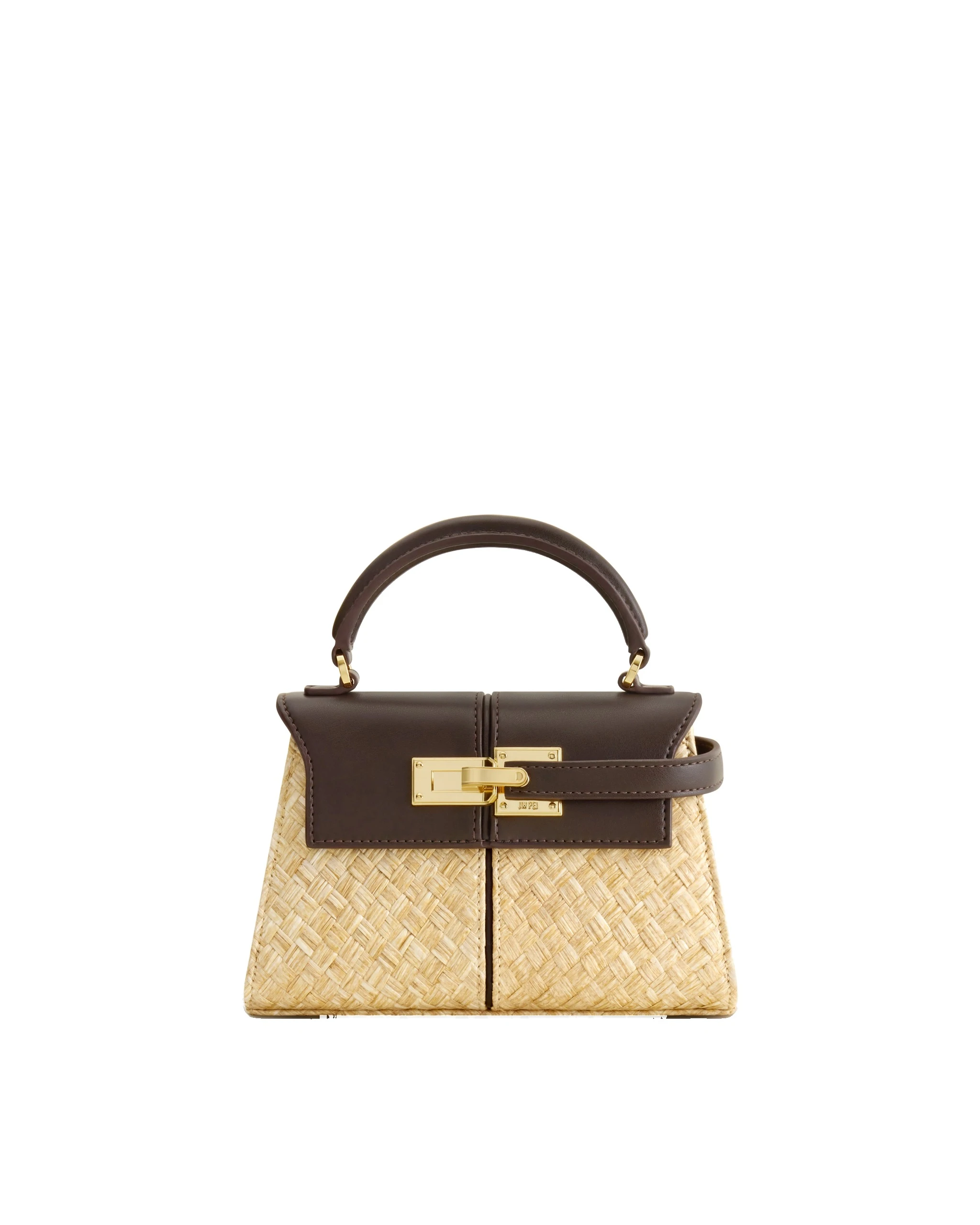 JW PEI Elise Faux Straw Handbag in Brown | Totes & Top-Handle Bags | Luxury Shoes JW PEI Elise Faux Straw Handbag in Brown