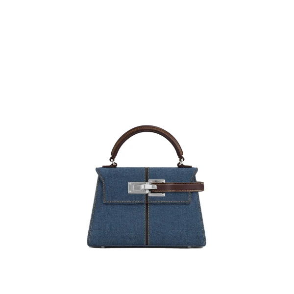 JW PEI Elise Top Handle Bag in Blue Denim