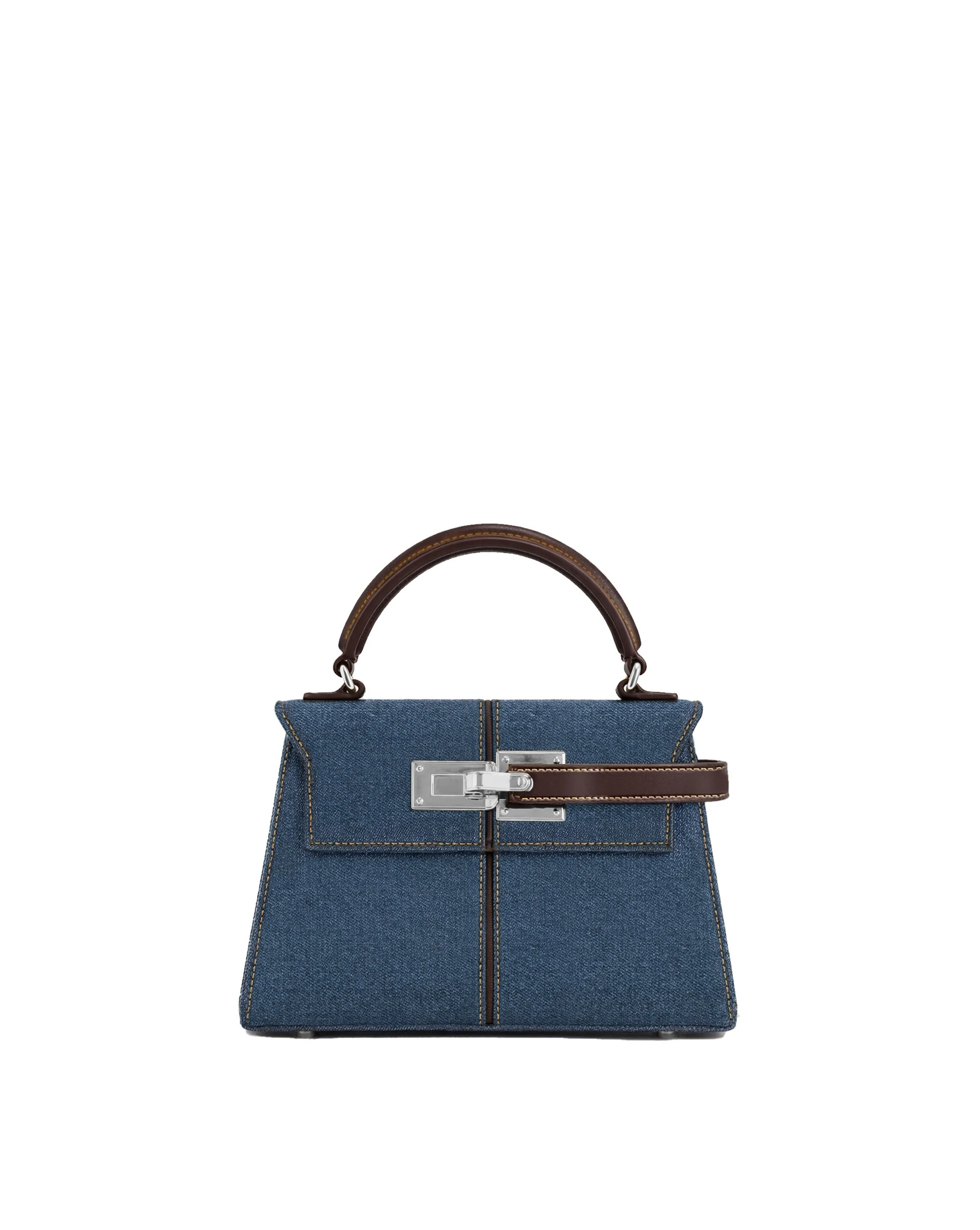 JW PEI Elise Top Handle Bag in Blue Denim | Totes & Top-Handle Bags | Luxury Shoes JW PEI Elise Top Handle Bag in Blue Denim