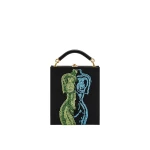 JW PEI Elle Colorful Beaded Book Top Handle Bag in Black