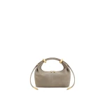 JW PEI Ellie Faux Suede Metal Ring Embellished Top Handle Bag in Grey