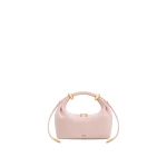 JW PEI Ellie Faux Suede Metal Ring Embellished Top Handle Bag in Pink
