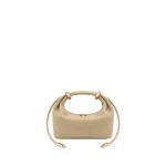 JW PEI Ellie Metal Ring Embellished Top Handle Bag in Beige | Totes & Top-Handle Bags | Luxury Shoes JW PEI Ellie Metal Ring Embellished Top Handle Bag in Beige