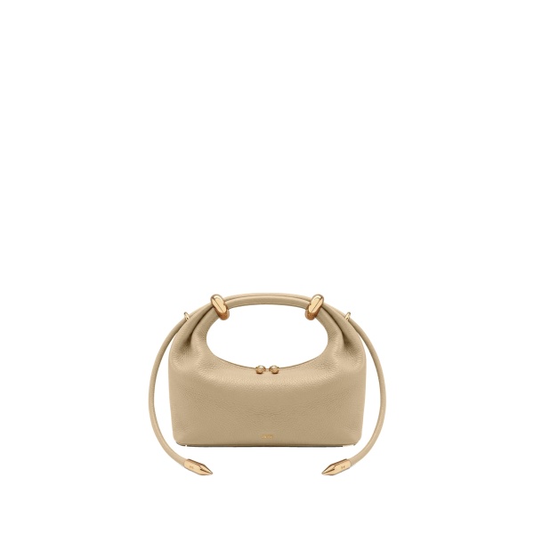 JW PEI Ellie Metal Ring Embellished Top Handle Bag in Beige