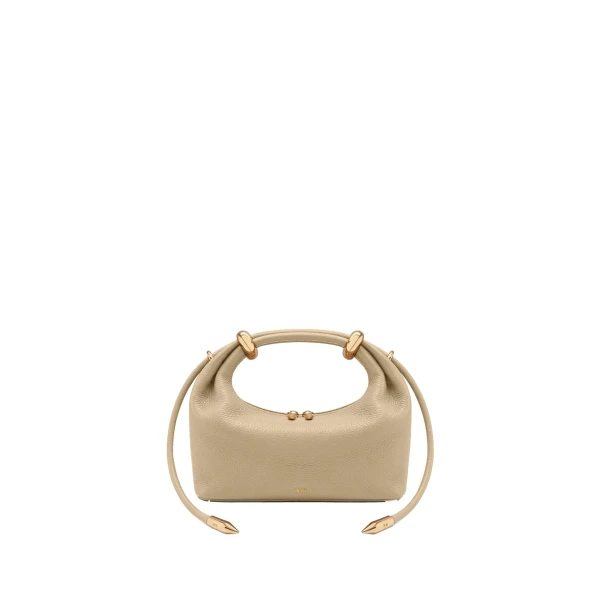 JW PEI Ellie Metal Ring Embellished Top Handle Bag in Beige