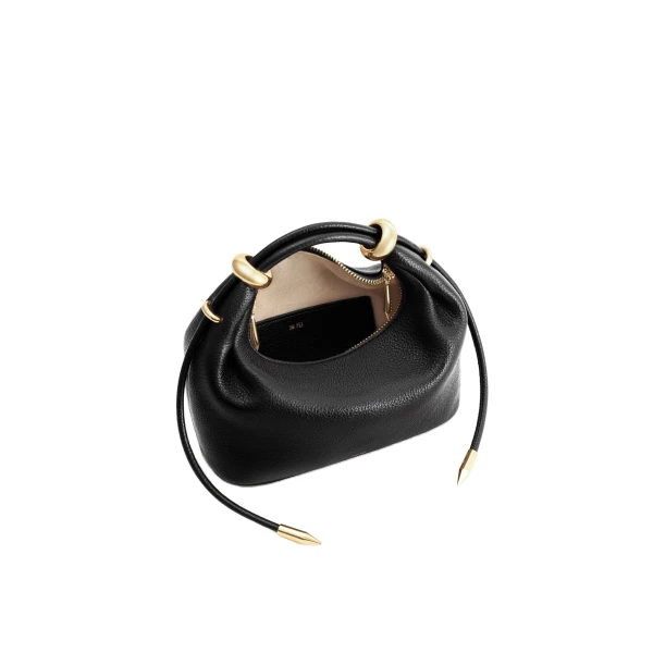 JW PEI Ellie Metal Ring Embellished Top Handle Bag in Black view six