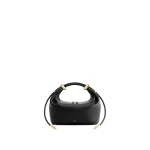 JW PEI Ellie Metal Ring Embellished Top Handle Bag in Black | Totes & Top-Handle Bags | Luxury Shoes JW PEI Ellie Metal Ring Embellished Top Handle Bag in Black