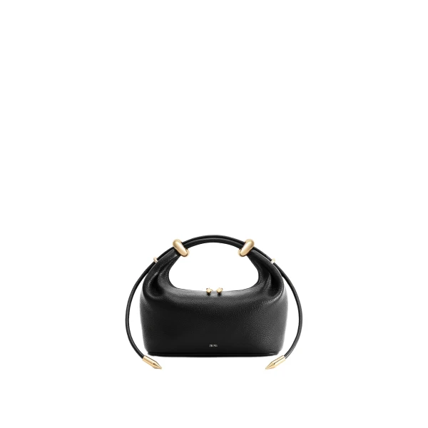 JW PEI Ellie Metal Ring Embellished Top Handle Bag in Black
