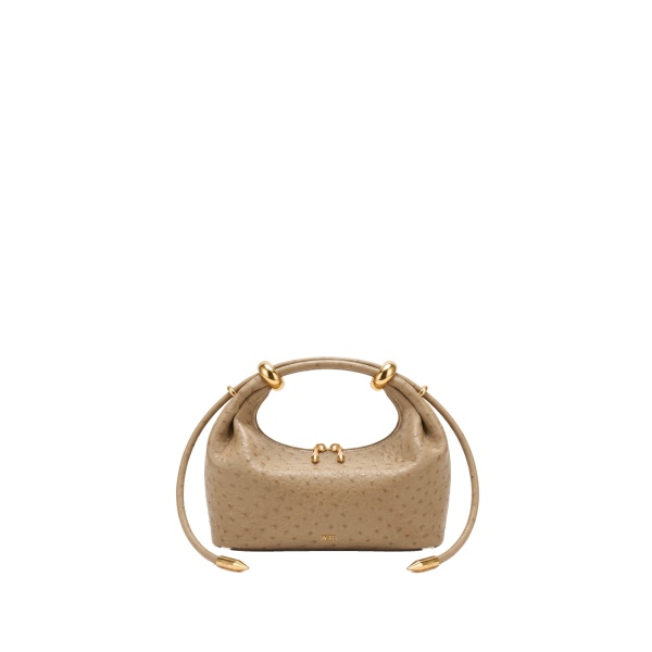 JW PEI Ellie Metal Ring Embellished Top Handle Bag in Brown Apricot